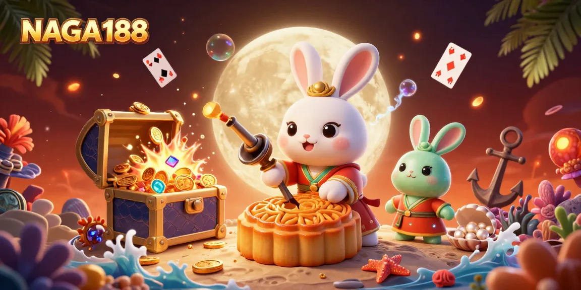 NAGA188 hadir dengan ilustrasi kasino super menarik dan detail di latar belakang bulan.