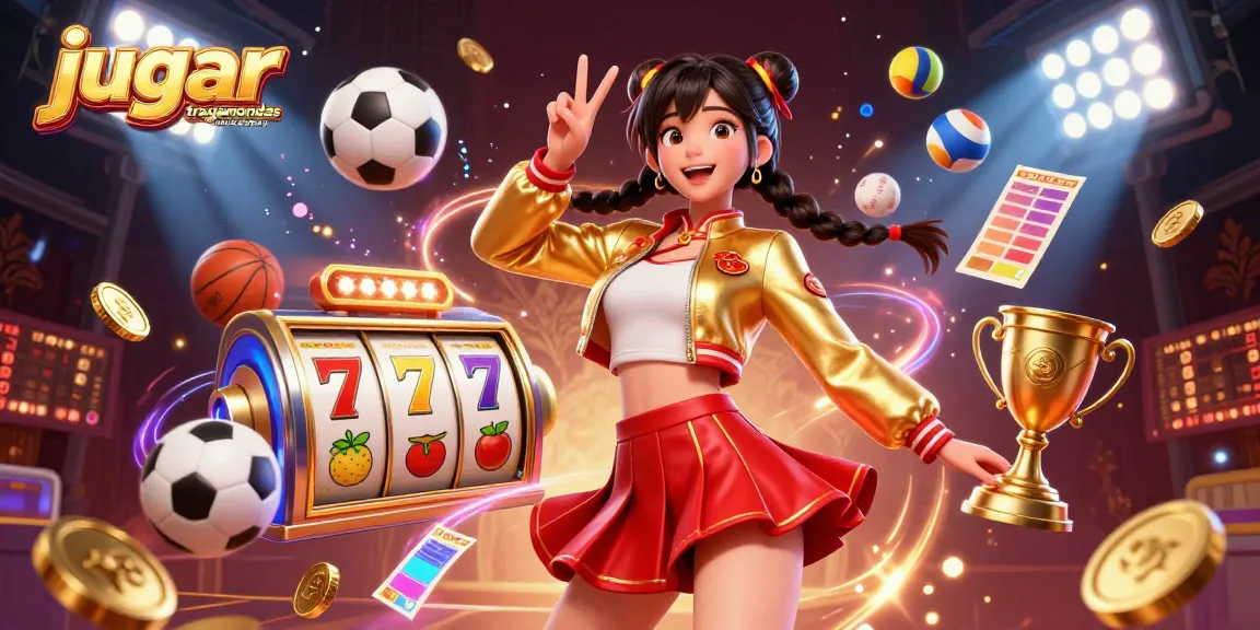Spin to win playing jugar tragamonedas online españa with vibrant 3D slot reels and jackpot symbols.