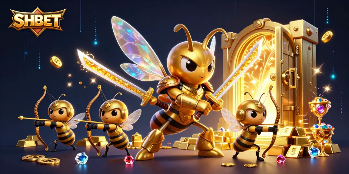 Engage in thrilling gameplay with SHBET, where a golden hornet symbolizes risk and reward.