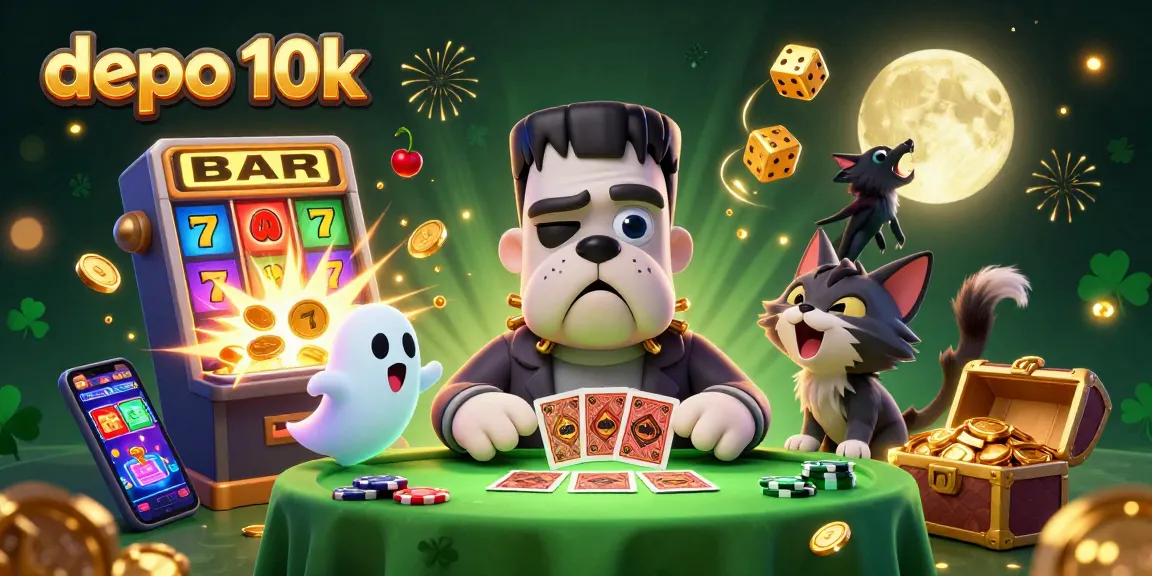 Experience the thrill of depo 10k online slots with vibrant characters and winning elements in this rich casino scene.
