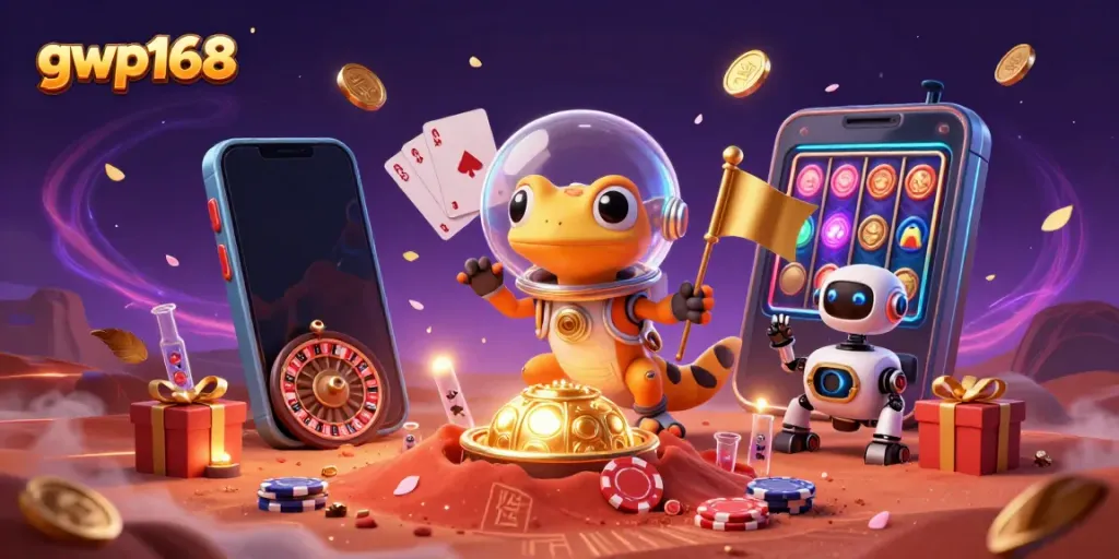 GWP168 menghadirkan slot game yang menarik dalam ilustrasi 3D berwarna-warni.