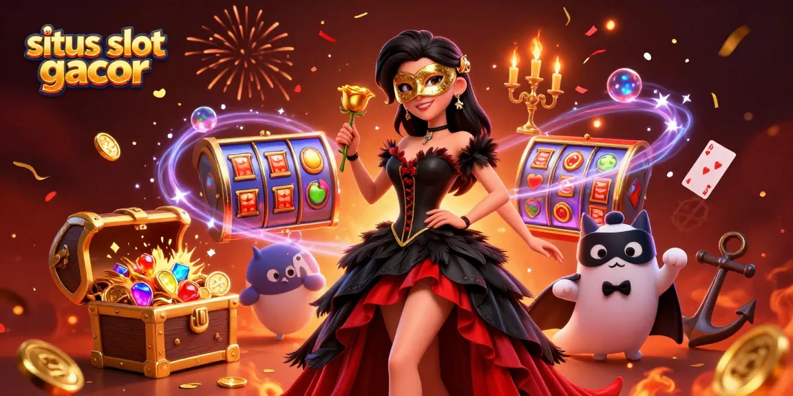 Engage with situs slot gacor in a vibrant 3D casino scene filled with excitement and glamour.