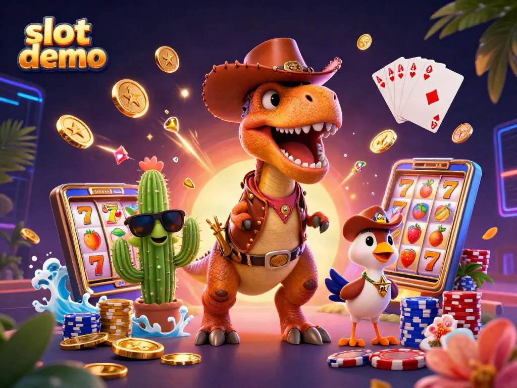 Mainkan slot demo otomatis dengan karakter menarik dan elemen kasino yang kaya.