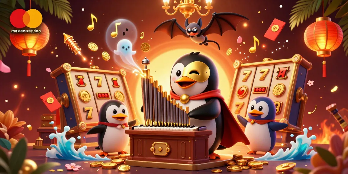 Experience the thrill at mastercard credit card casinos with our festive 3D casino scene.