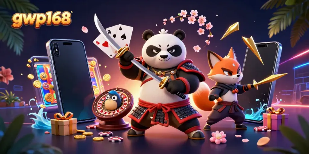 Gambarkan samurai panda dan teman ninja di dunia taruhan, gwp168 menghadirkan keseruan slot.