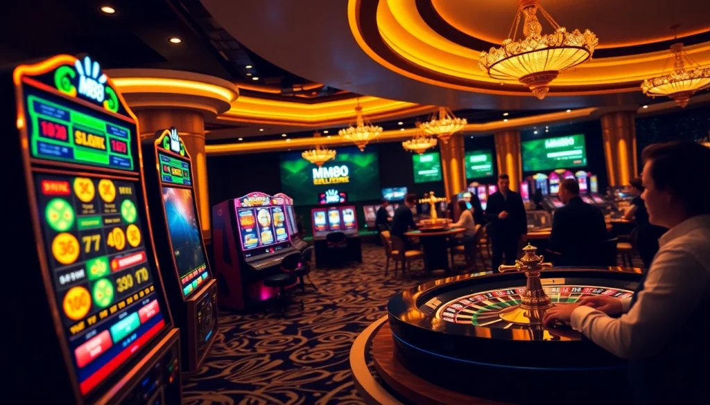 Engage in thrilling gameplay at MM88's virtual casino with vibrant slots and poker action.
