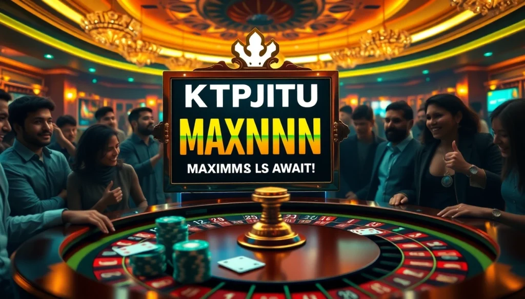 KTPJITU players experiencing thrilling wins at a luxurious casino slot machine.